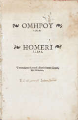 OMERO - Iliad. Louvain: Bartolomaeo Gravio, 1535. 