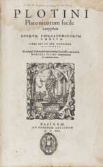 PLOTINUS (204-270) - Operum philosophicorum omnium libri LIV. Tradotto da Marsilio Ficino. Basel: Petrus Perna, 1580. 