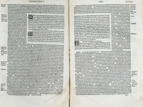 SVETONIO, Gaio Tranquillo (69-130) - Commentationes condite a Philippo Beroaldo adiecta paraphrastica. Colony: Ludovici Hornken e Godofredi Hitorpi, 1512.  - Foto 4