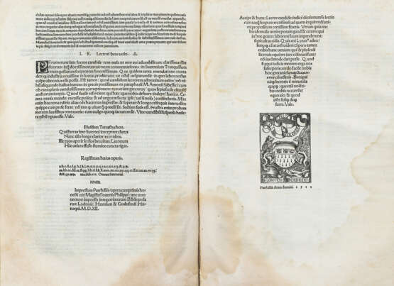 SVETONIO, Gaio Tranquillo (69-130) - Commentationes condite a Philippo Beroaldo adiecta paraphrastica. Colony: Ludovici Hornken e Godofredi Hitorpi, 1512.  - photo 5