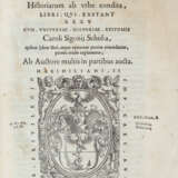 TITO LIVIO (59 a.C.-17 d.C.) - SIGONIO, Carlo (1520-1584) - Historiarum ab urbe condita CON: Scholia quibus t. Livii Patavini.. E: Livianorum scholiorum aliquot defensiones adversus Glareanum et Robortellum. Venice: Aldo Manuzio, 1572.  - photo 1