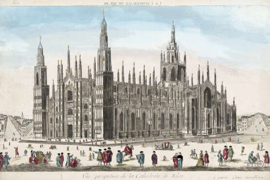 MILANO - DUOMO - Vue perspective de la Cathédrale de Milan. Paris: ca. 1759.  - Foto 1