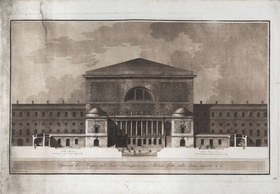MILANO - ANTOLINI, Giovanni (1756-1841) - Opera d'Architettura ossia progetto sul foro che doveva eseguirsi in Milano. Milan: Bettalli, 1801 (?).  - Foto 2