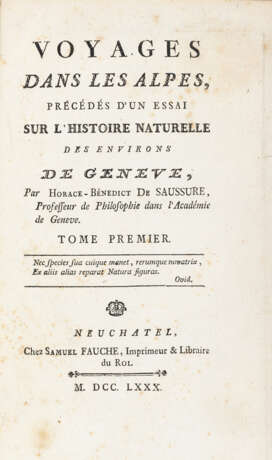 ALPINISMO - SAUSSURE, Horace-Benedict de (1740-1799) - Foto 2