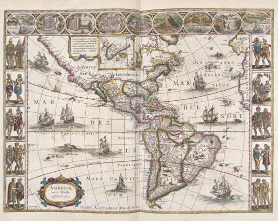 BLAEU, Willem (1571-1638), BLAEU, Joan (1596-1673) e Johannes JANSSONIUS (1588-1664) - Theatrum Orbis Terrarum sive Novus Atlas. Amsterdam: Blaeu (vols. 1-3) e Janssonius (vol. 4), 1644-1646.  - Foto 2