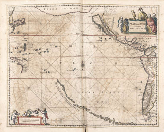 BLAEU - JANSSONIUS, Johannes (1588-1664) - Atlantis majoris quinta pars, Orbem maritimum Novus Atlas, volume V: carte marittime. Amsterdam: Janssonius, 1650.  - Foto 3