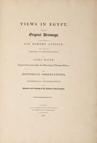 MAYER, Luigi (1755-1803) - Views in Egypt, Palestine and other parts of the Ottoman Empire che comprende - photo 2