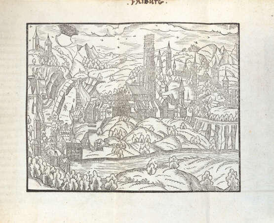 SVIZZERA - SIMLER, Josias (1530-1576) - De republica Helvetiorum libri duo. Zurich: Christophorus Froschouerus, 1576.  - фото 1