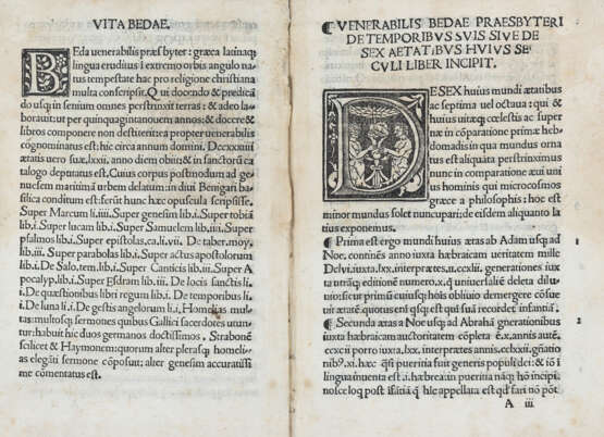 BEDA, Il Venerabile (m. 735 d.C. ) - De temporibus sive de sex aetatibus huius seculi liber incipit. Venice: Giovanni da Tridino, 1509.  - photo 1