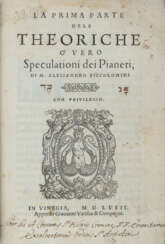 PICCOLOMINI, Alessandro (1508-1578) - La Prima parte de le Theoriche overo Speculationi dei Pianeti. 