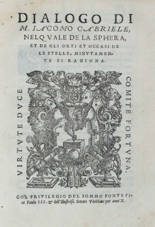 PICCOLOMINI, Alessandro (1508-1578) - La Prima parte de le Theoriche overo Speculationi dei Pianeti.  - photo 4