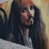 Captain Jack Sparrow Papier Pastel Photoréalisme актер харьков 2020 - photo 2