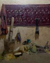 Toile sur le sous-châssis, La peinture à l'huile, Réalisme contemporain, Ouzbékistan, 2021 Toile sur le sous-châssis, La peinture à l'huile, Réalisme contemporain, Ouzbékistan, 2021