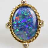 Opal Ring mit Diamanten - GG 585 / 333 - фото 3