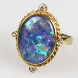 Opal Ring mit Diamanten - GG 585 / 333 - фото 4