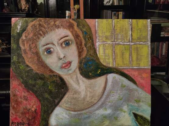 Oil painting “Girl at the window”, холст льняной, Paintbrush, Portrait, Ukraine, 2022 - photo 1