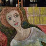 Картина маслом «Девушка у окна», холст льняной, Кисть, Портрет, Украина, 2022 г. - фото 1
