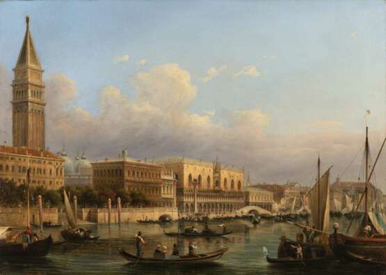 Venezia bacino di San Marco Canvas Oil paint Renaissance Cityscape Italy 1766 - photo 1