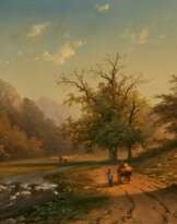 Sommerlandschaft mit Fuhrwerk