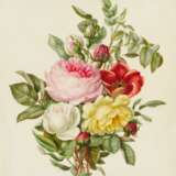 Fünf Aquarelle: Blumenstudien mit Rosen, Lilien und Trompetenzungen - Foto 15