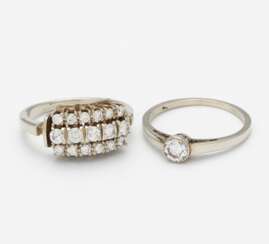 Mixed Lot: Two Diamond-Rings