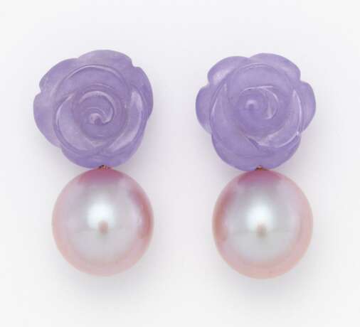 Pearl-lavender-Quartz-Earrings - фото 1