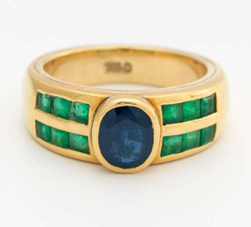 Smaragd-Saphir-Ring - photo 1