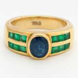 Smaragd-Saphir-Ring - photo 1