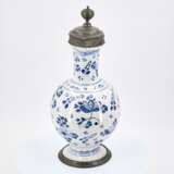 Narrow-Necked ceramic Jug with with flower boquets and scattered flowers - фото 7