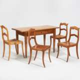 Biedermeier Tisch und vier Stühle - фото 1