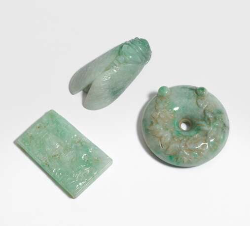 Drei Jade-Objekte - photo 1
