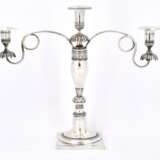Three-armed silver candelabra Biedermeier - photo 4