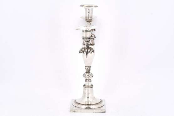 Three-armed silver candelabra Biedermeier - photo 7