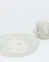 Vase mit Vogeldekor und Schale