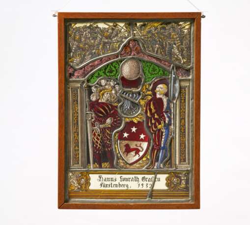 Stained glass panel with coat of Arms of Hans Konrad Count of Fürstenberg - photo 1
