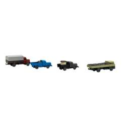 WIKING mixed lot of 4 pieces Henschel flatbed truck, 1956-64,
