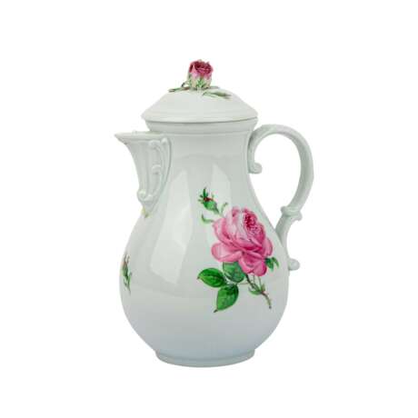 MEISSEN Kaffeeservice f. 10 Personen 'Rote Rose', 2. Wahl, 1924-1934. - photo 4