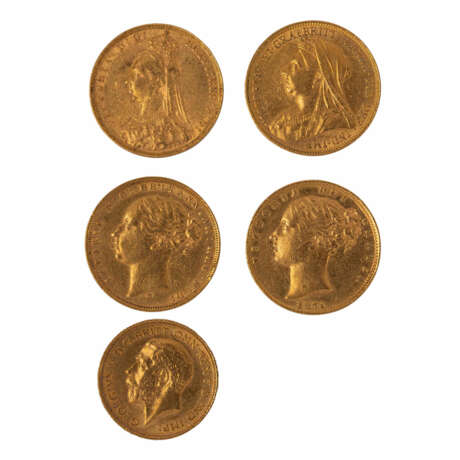 Viktorianische Sovereigns/GOLD - 4 x 1 Sovereign - фото 1