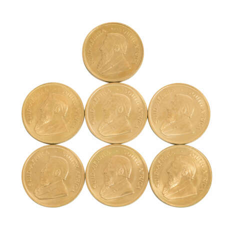 Südafrika/GOLD - 7 x 1 oz. Krügerrand, - Foto 1