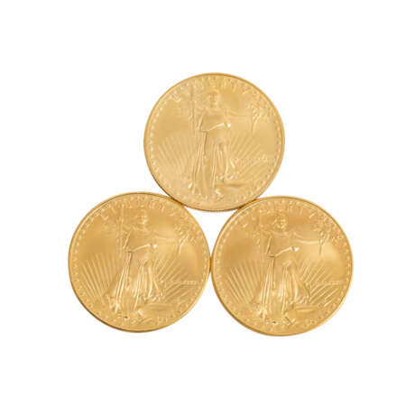 USA/GOLD - 3 x 1 oz. American Eagle, - фото 1