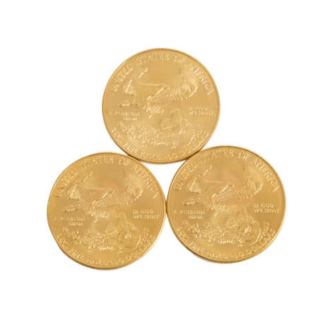 USA/GOLD - 3 x 1 oz. American Eagle, - фото 2