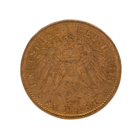 Preussen/GOLD - 20 Mark 1913 A - photo 2