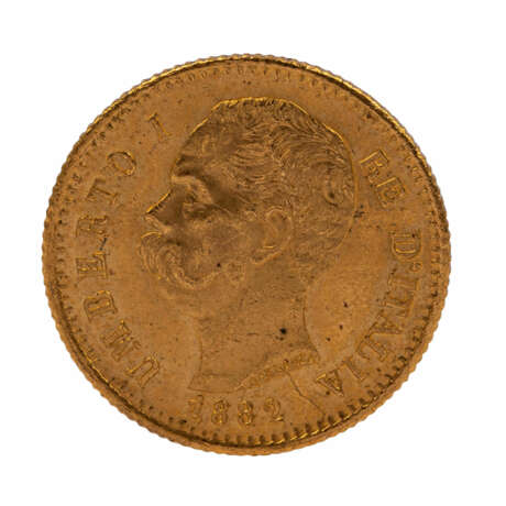 Italien /GOLD - Umberto I. 20 Lire 1882 - фото 1