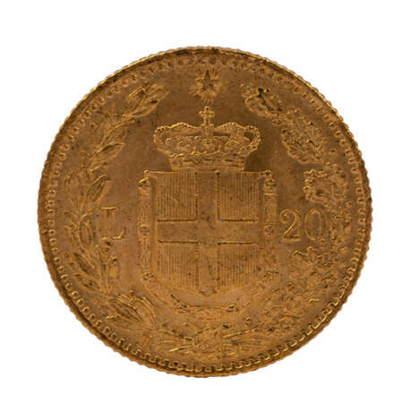 Italien /GOLD - Umberto I. 20 Lire 1882 - photo 2