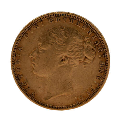 Großbritannien /GOLD - Viktoria 'Young Head' 1 Sovereign 1884 - photo 1