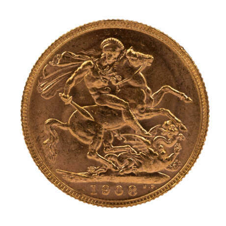 Großbritannien /GOLD - Edward VII, 1 Sovereign 1908 Perth Mint - фото 2