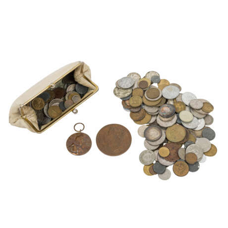 Kleine Sammlung mit diversen Münzen und Medaillen - Foto 1