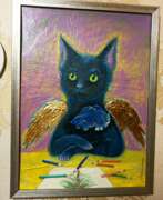 Natalya Banahovich (geb. 1975). Интерьерная картина "Чёрная кошка"