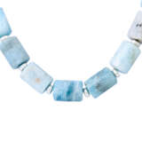 Aquamarincollier mit Silber, - photo 2