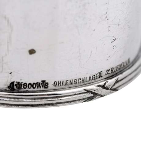 WILHELM BINDER 2 Serviettenringe und 2 Aschenbecher, 800 und 835 Silber, 20. Jh. - photo 3